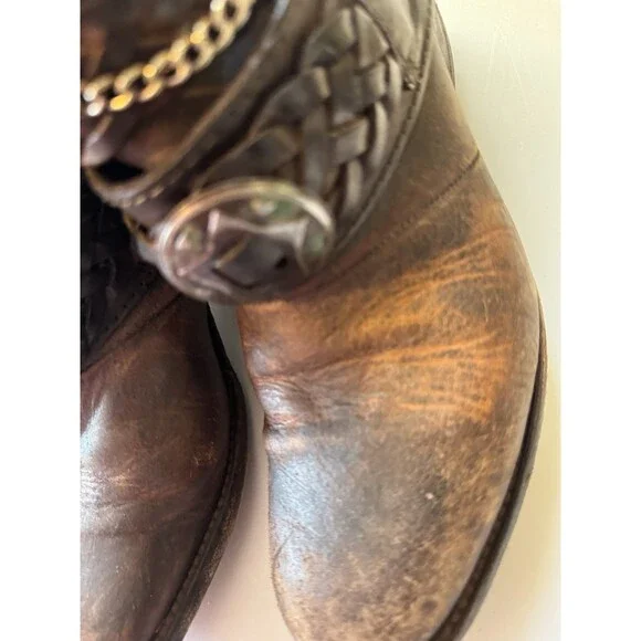 Freebird By Steven FB-Drove Brown Leather Cowboy Boots Womens Sz 9 - Picture 14 of 16
